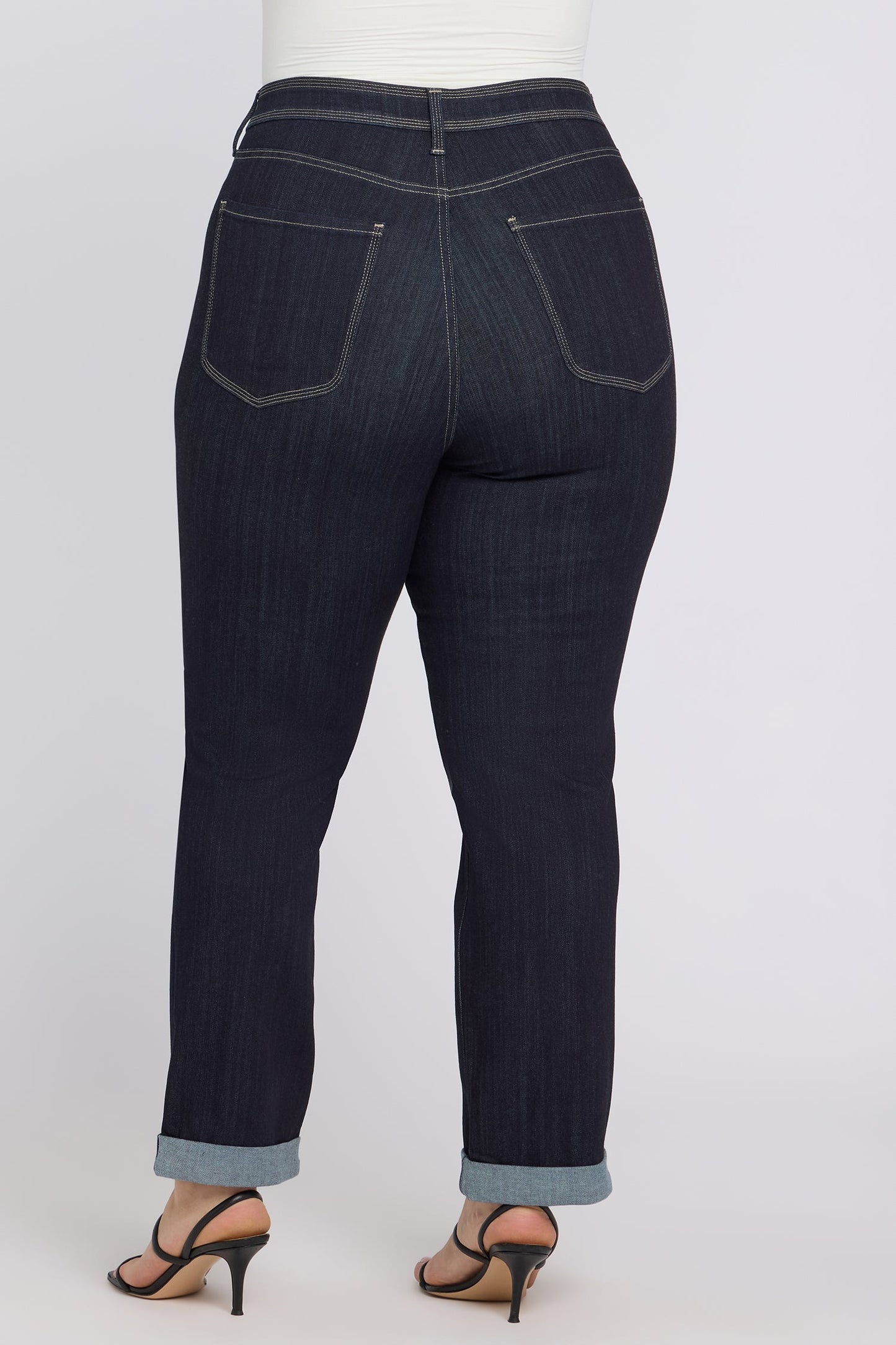 Marilyn Straight Jeans In Plus Size - Morning Tides