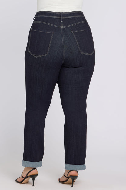 Marilyn Straight Jeans In Plus Size - Morning Tides