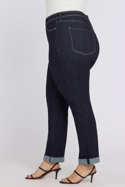 Marilyn Straight Jeans In Plus Size - Morning Tides