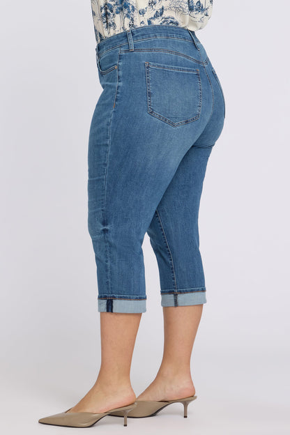 Marilyn Straight Crop Jeans In Plus Size - Wild River