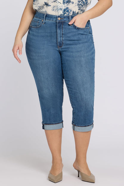 Marilyn Straight Crop Jeans In Plus Size - Wild River