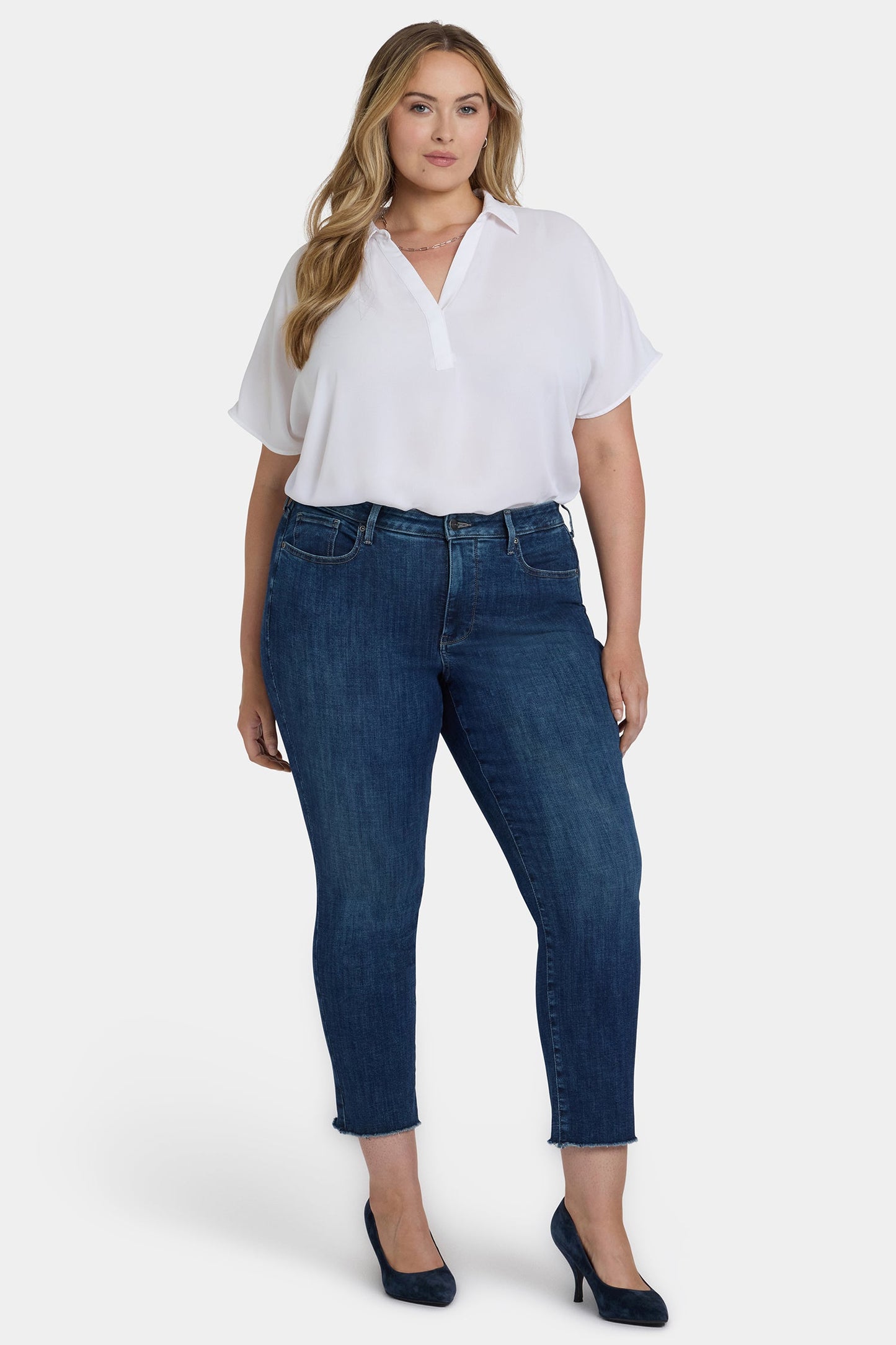 Sheri Slim Ankle Jeans In Plus Size - Louvre Sapphire