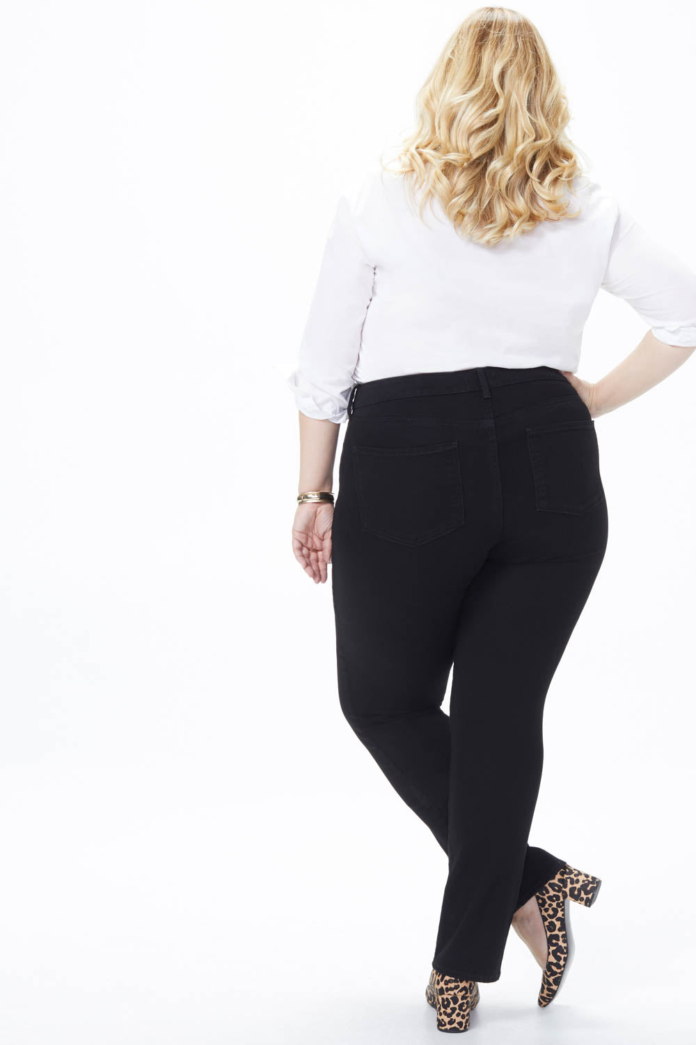 Marilyn Straight Jeans In Plus Size - Black