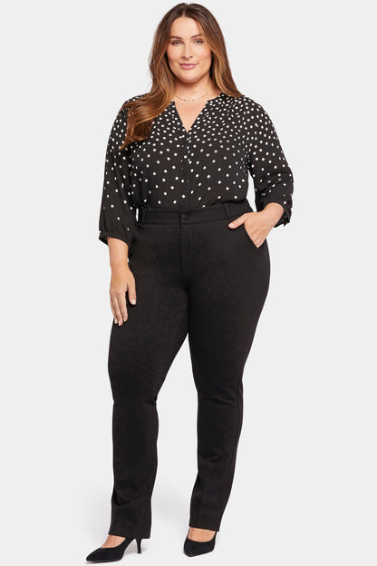 Classic Trouser Pants In Plus Size - Black