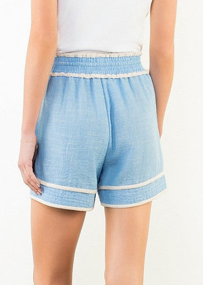 HAILEY PULL-ON BLUE SHORTS