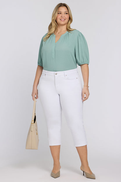 Chloe Capri Jeans In Plus Size - Optic White