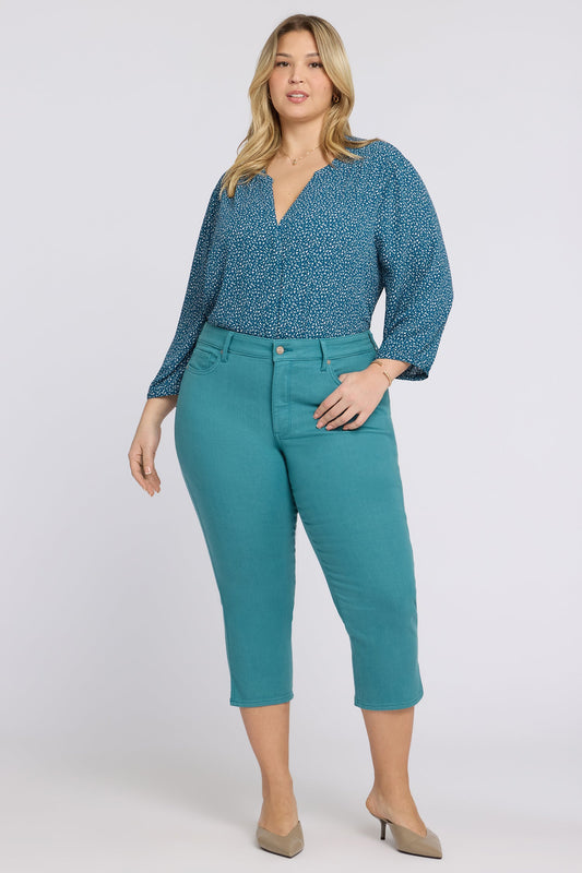 Chloe Capri Jeans In Plus Size - Harbor Blue