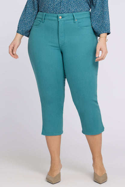 Chloe Capri Jeans In Plus Size - Harbor Blue