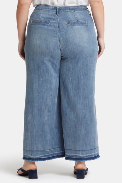 Mona Wide Leg Trouser Ankle Jeans In Plus Size - State