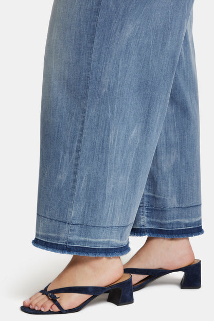 Mona Wide Leg Trouser Ankle Jeans In Plus Size - State