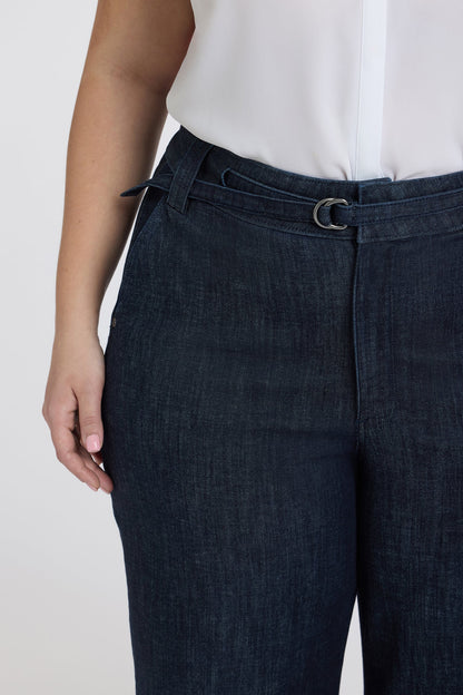 Mia Palazzo Jeans In Plus Size - Rinse