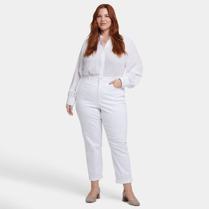 Margot Girlfriend Jeans In Plus Size - Optic White
