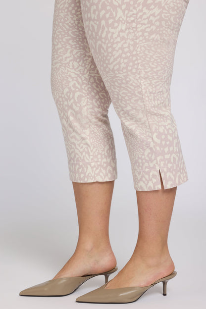 Marilyn Straight Crop Jeans In Plus Size - Snow Leopard
