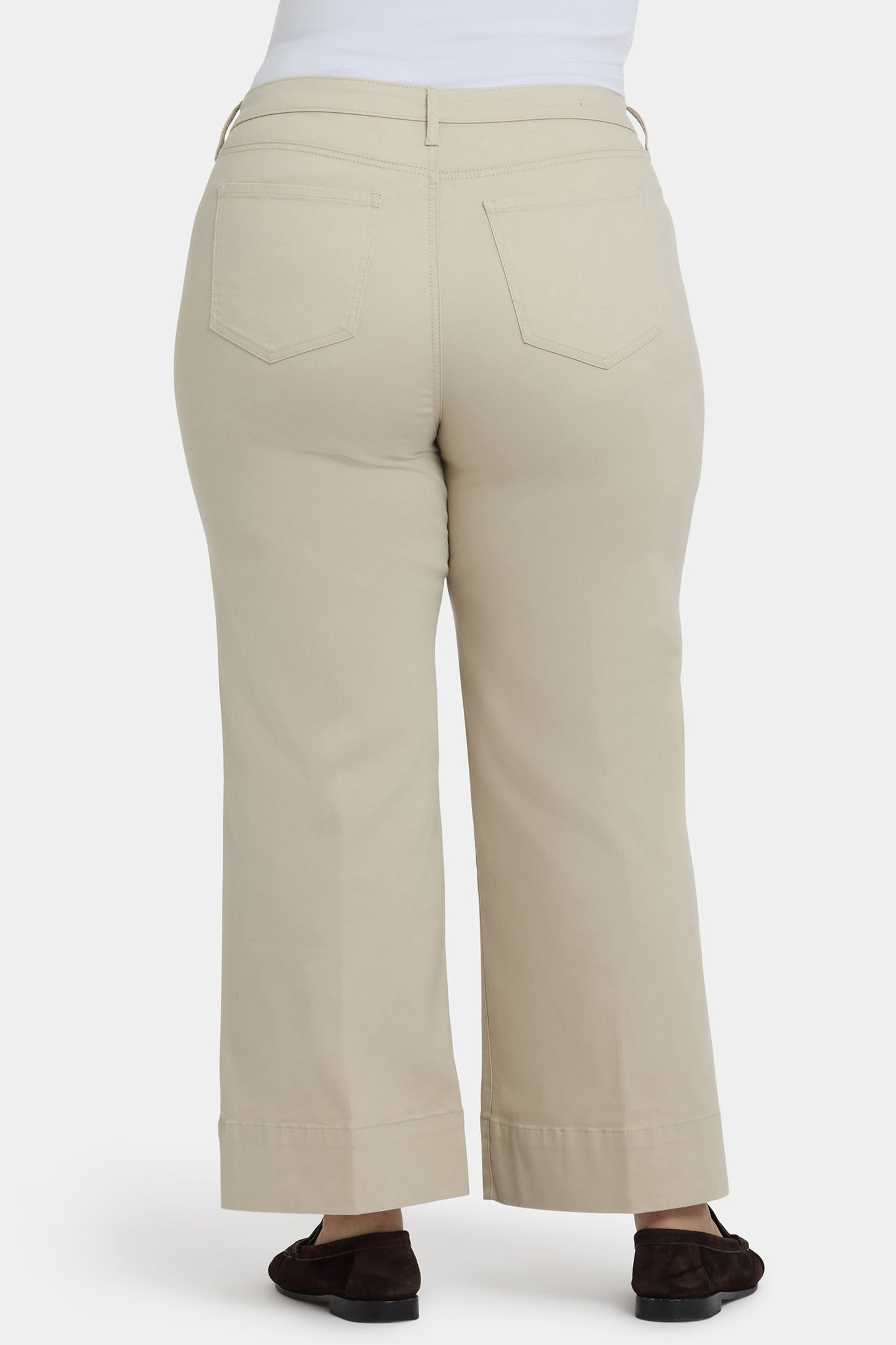 Teresa Wide Leg Ankle Jeans In Plus Size - Feather