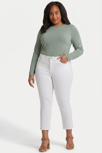 Sheri Slim Ankle Jeans In Plus Size - Optic White