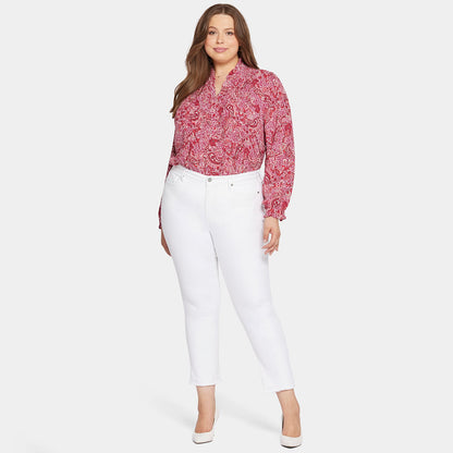 Sheri Slim Ankle Jeans In Plus Size - Optic White