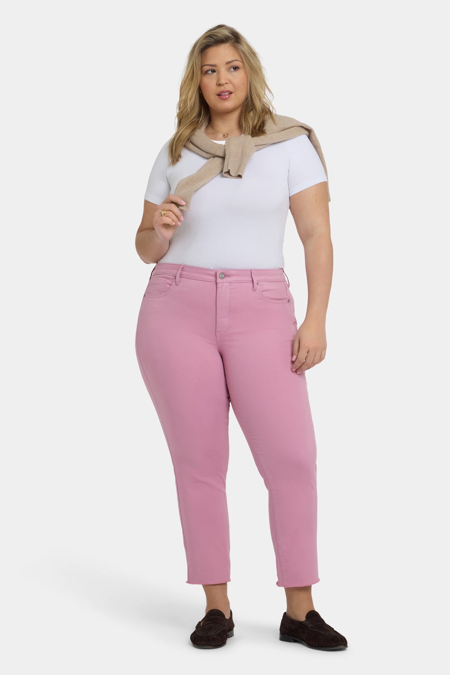 Sheri Slim Ankle Jeans In Plus Size - Ballet