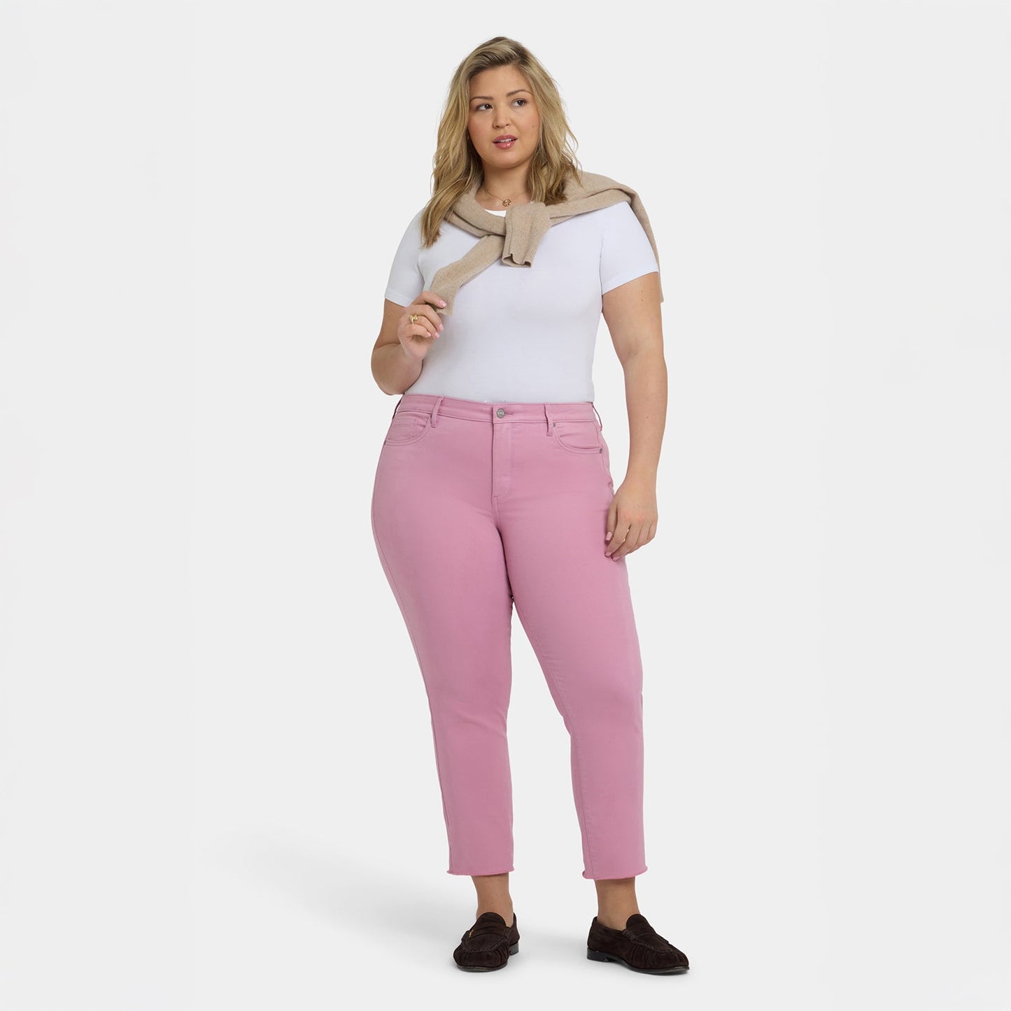 Sheri Slim Ankle Jeans In Plus Size - Ballet