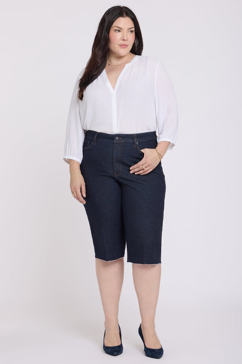 Kristie '80s Bermuda Denim Shorts In Plus Size - Magical