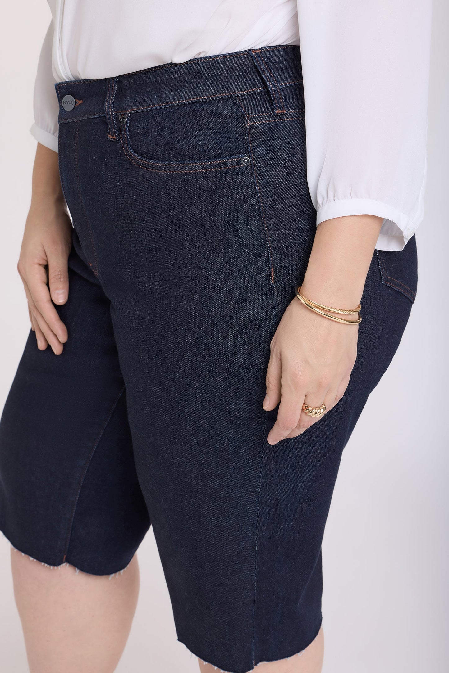 Kristie '80s Bermuda Denim Shorts In Plus Size - Magical