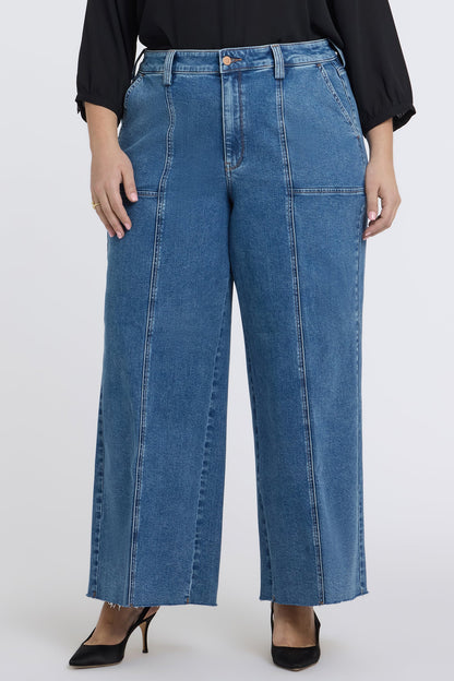 Simone Wide Leg Jeans In Plus Size - Salton