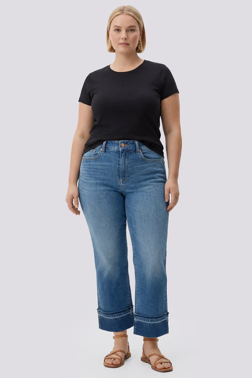 Bailey Relaxed Straight Ankle Jeans In Plus Size - Sun Soak