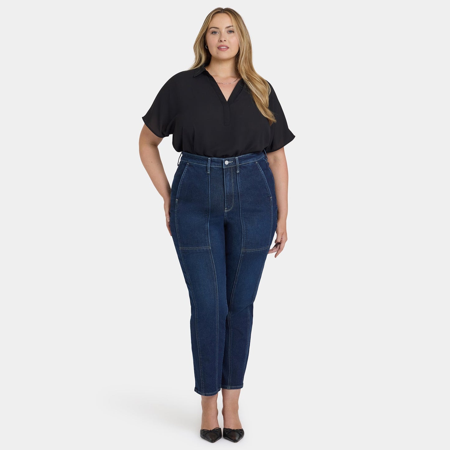 Margot Girlfriend Jeans In Plus Size - Midnight Breeze