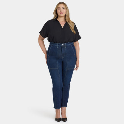 Margot Girlfriend Jeans In Plus Size - Midnight Breeze