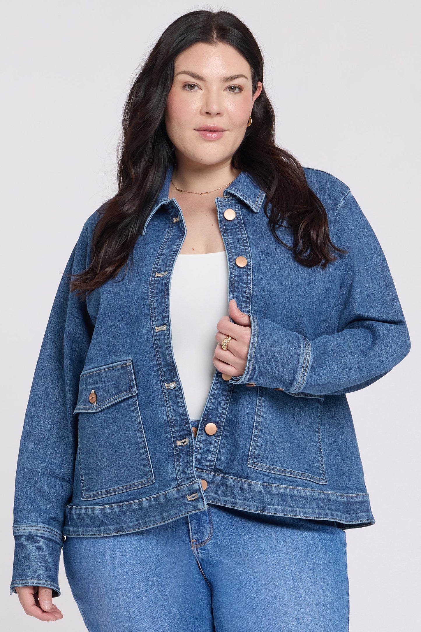 Denim Jacket In Plus Size - Salton