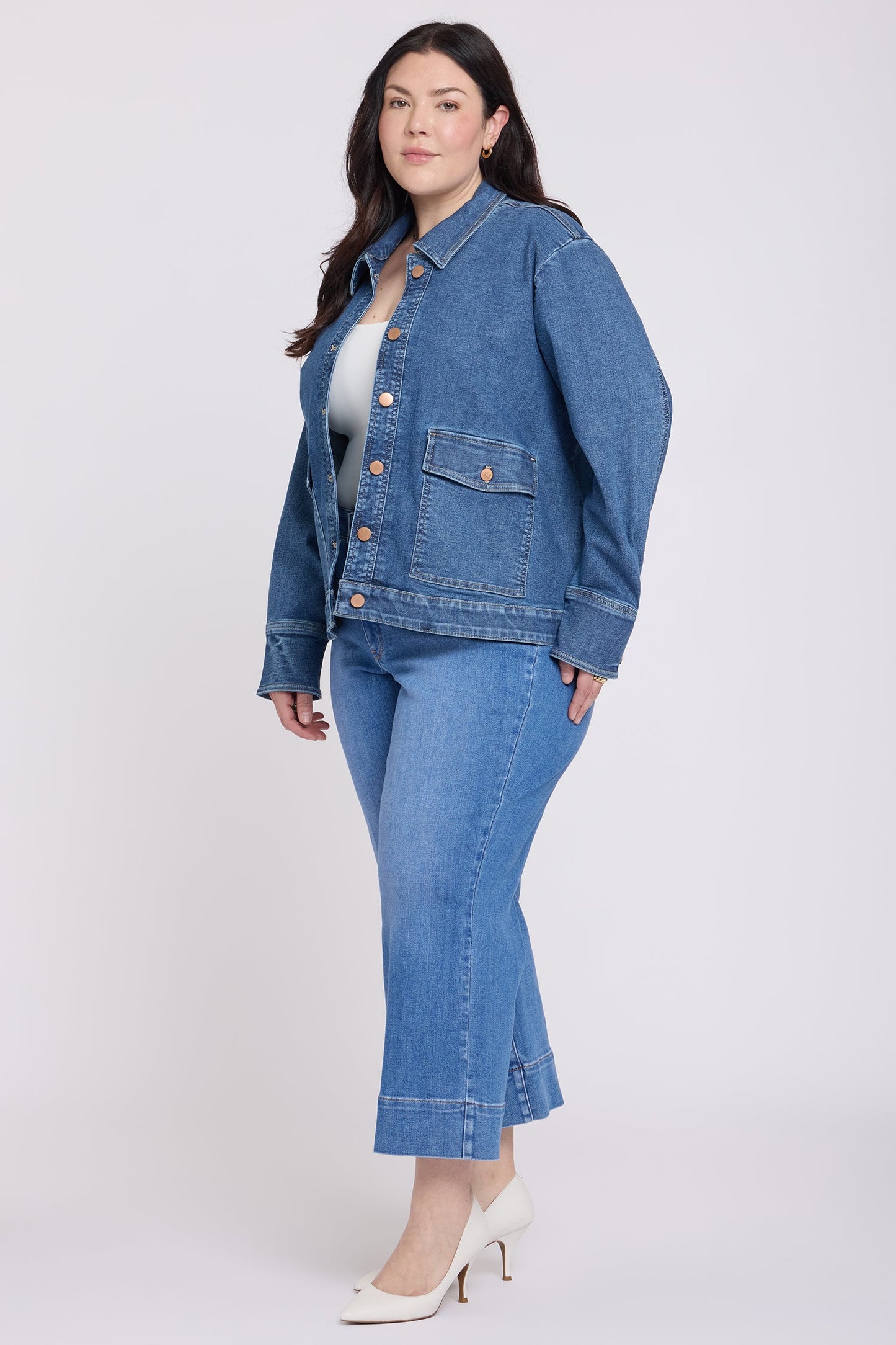Denim Jacket In Plus Size - Salton