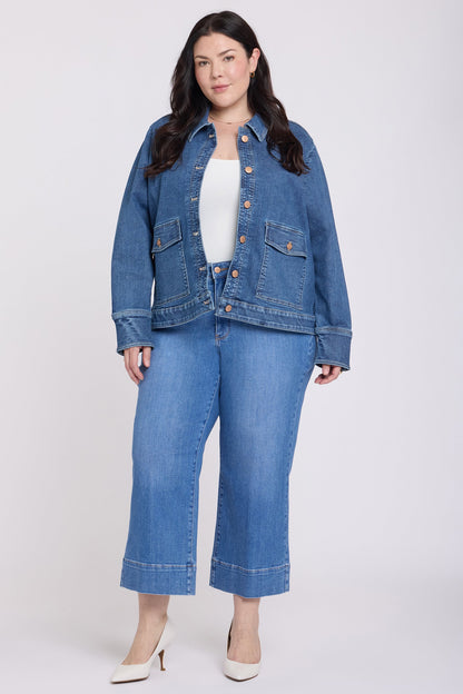 Denim Jacket In Plus Size - Salton