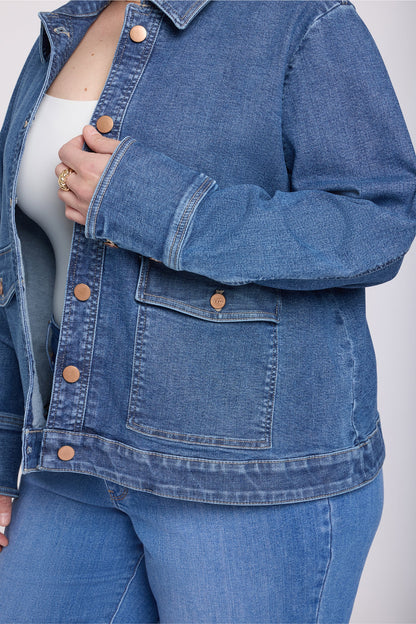 Denim Jacket In Plus Size - Salton