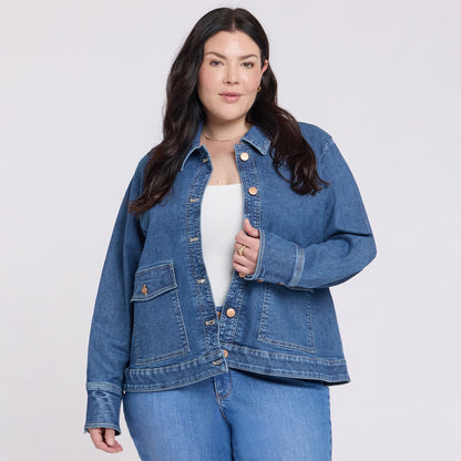 Denim Jacket In Plus Size - Salton