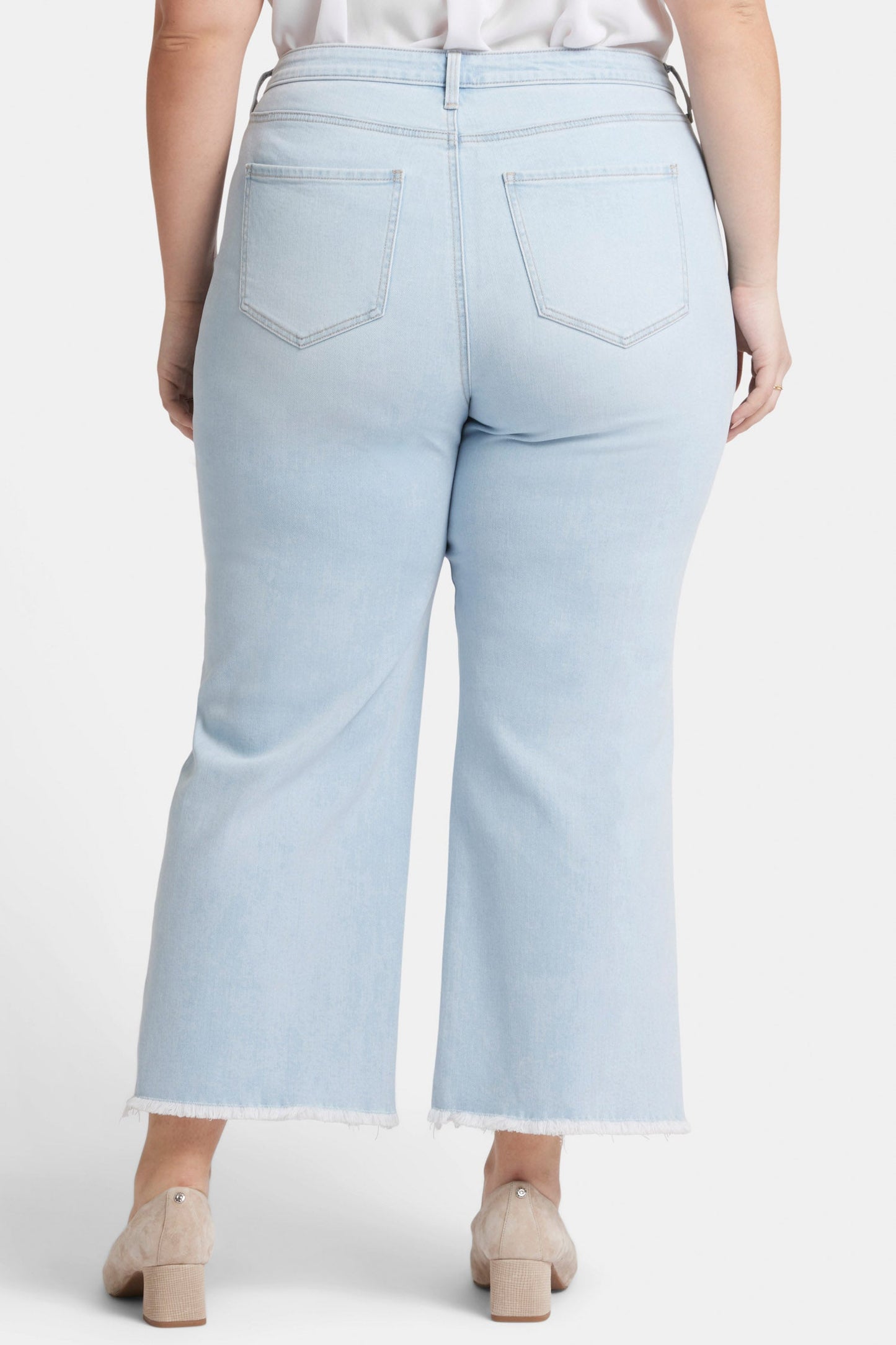 Teresa Wide Leg Ankle Jeans In Plus Size - Oceanfront
