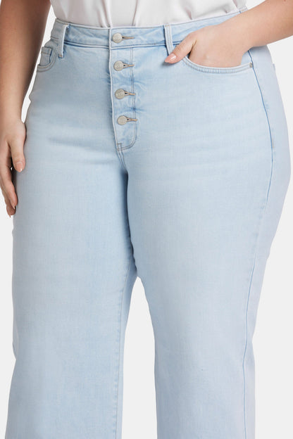 Teresa Wide Leg Ankle Jeans In Plus Size - Oceanfront