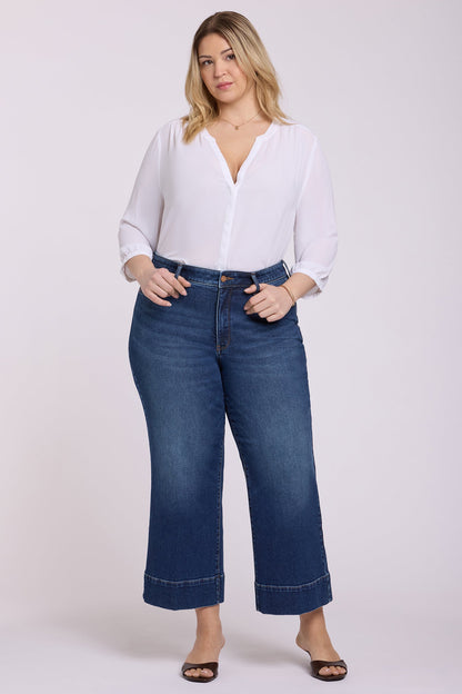 Teresa Wide Leg Ankle Jeans In Plus Size - Sunset Villa