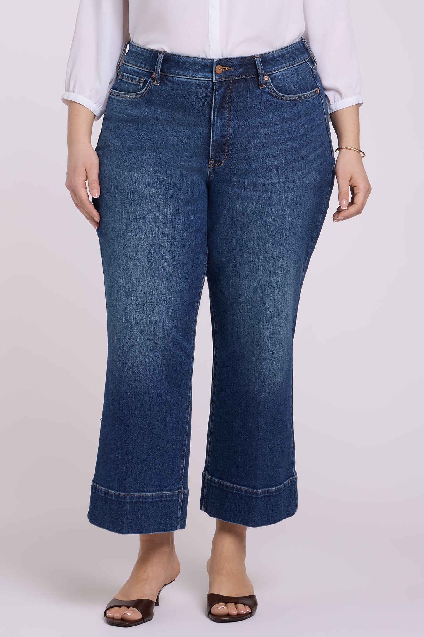 Teresa Wide Leg Ankle Jeans In Plus Size - Sunset Villa