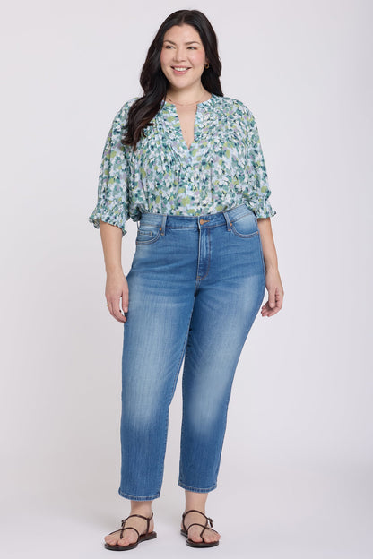 Marilyn Straight Ankle Jeans In Plus Size - Pacifica
