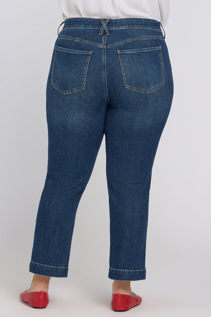 Sheri Slim Straight Ankle Jeans In Plus Size - Sunset Villa