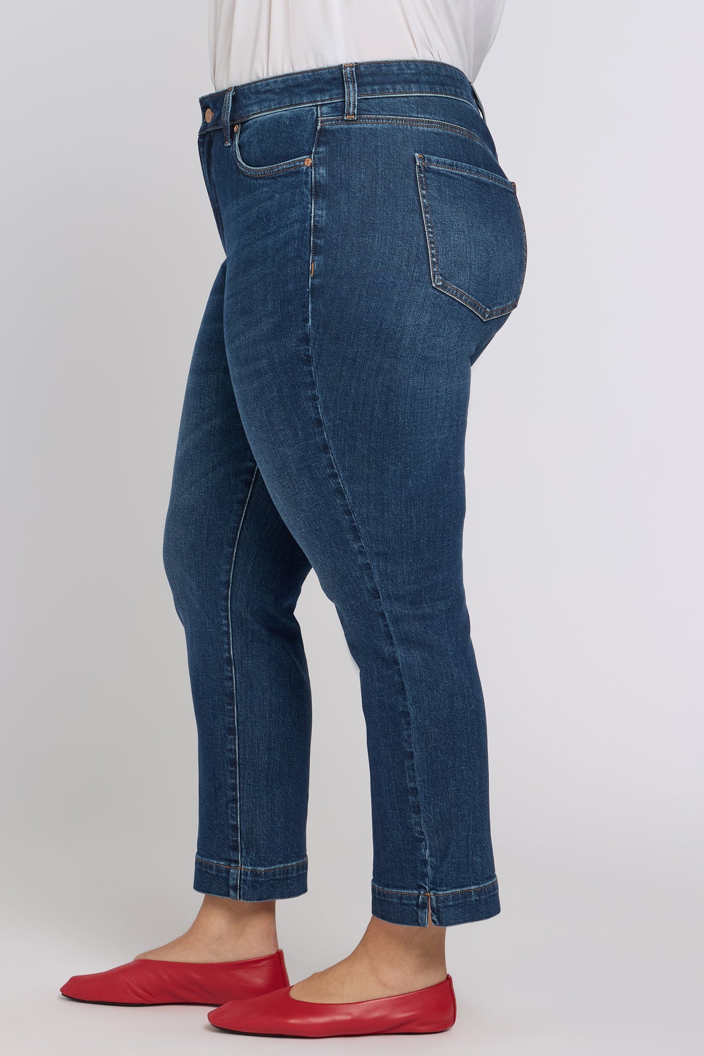 Sheri Slim Straight Ankle Jeans In Plus Size - Sunset Villa