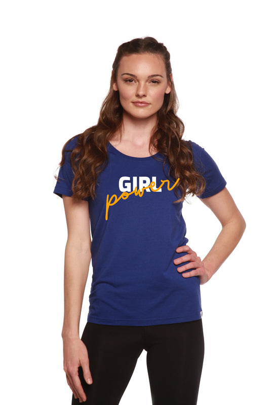 Girl Power Printed Women's Bamboo/Cotton Short Sleeve Scoop Neck T-Shirt