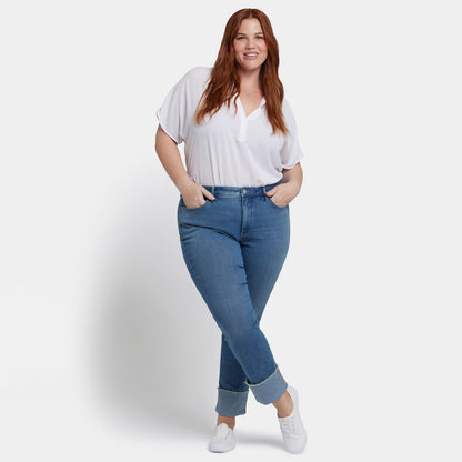Sheri Slim Ankle Jeans In Plus Size - Costa Brava