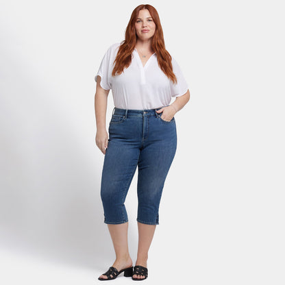 Marilyn Straight Crop Jeans In Plus Size - Valencia Surf
