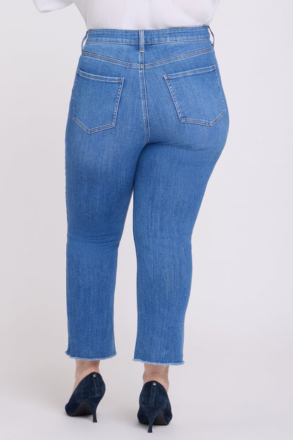 Billie Mini Bootcut Ankle Jeans In Plus Size - Blue Paradise