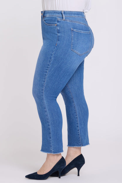 Billie Mini Bootcut Ankle Jeans In Plus Size - Blue Paradise