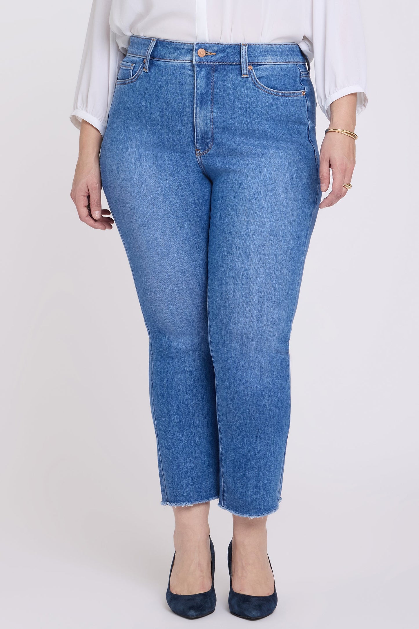 Billie Mini Bootcut Ankle Jeans In Plus Size - Blue Paradise