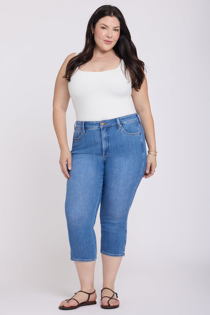 Chloe Capri Jeans In Plus Size - Blue Paradise