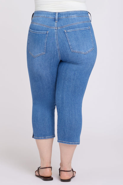 Chloe Capri Jeans In Plus Size - Blue Paradise