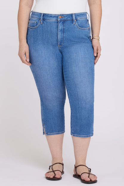 Chloe Capri Jeans In Plus Size - Blue Paradise