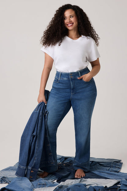 Teresa Wide Leg Jeans In Plus Size - Breezy Palms